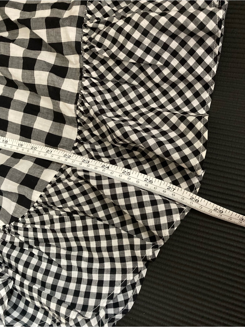 J.Crew black and white strapless gingham dress size S - Picture 4 of 5
